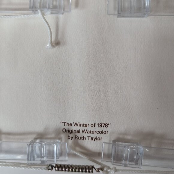 Original Watercolor By Ruth Taylor Titled The Winter Of 1978 - Picture 5 of 5